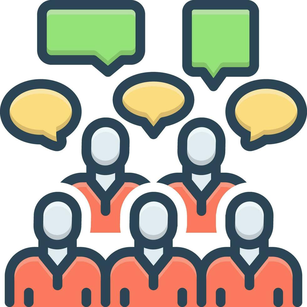 color icon for forum vector