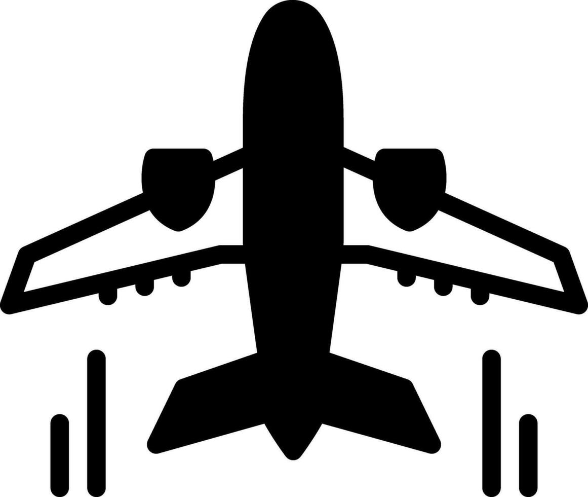 solid icon for flight vector