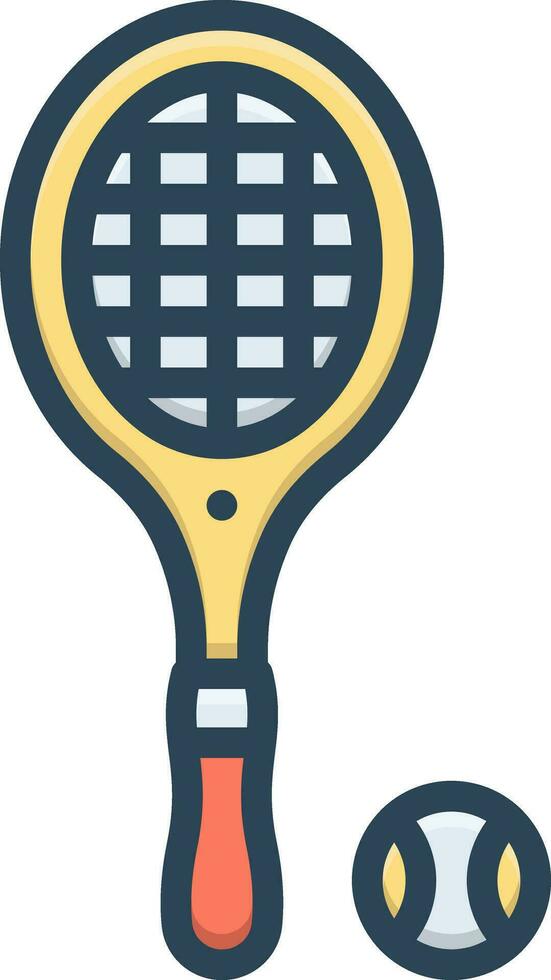 color icon for tennis vector