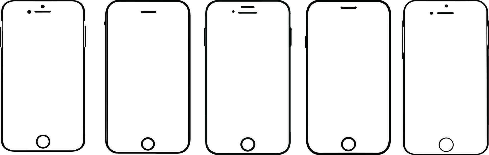 phones icon set vector