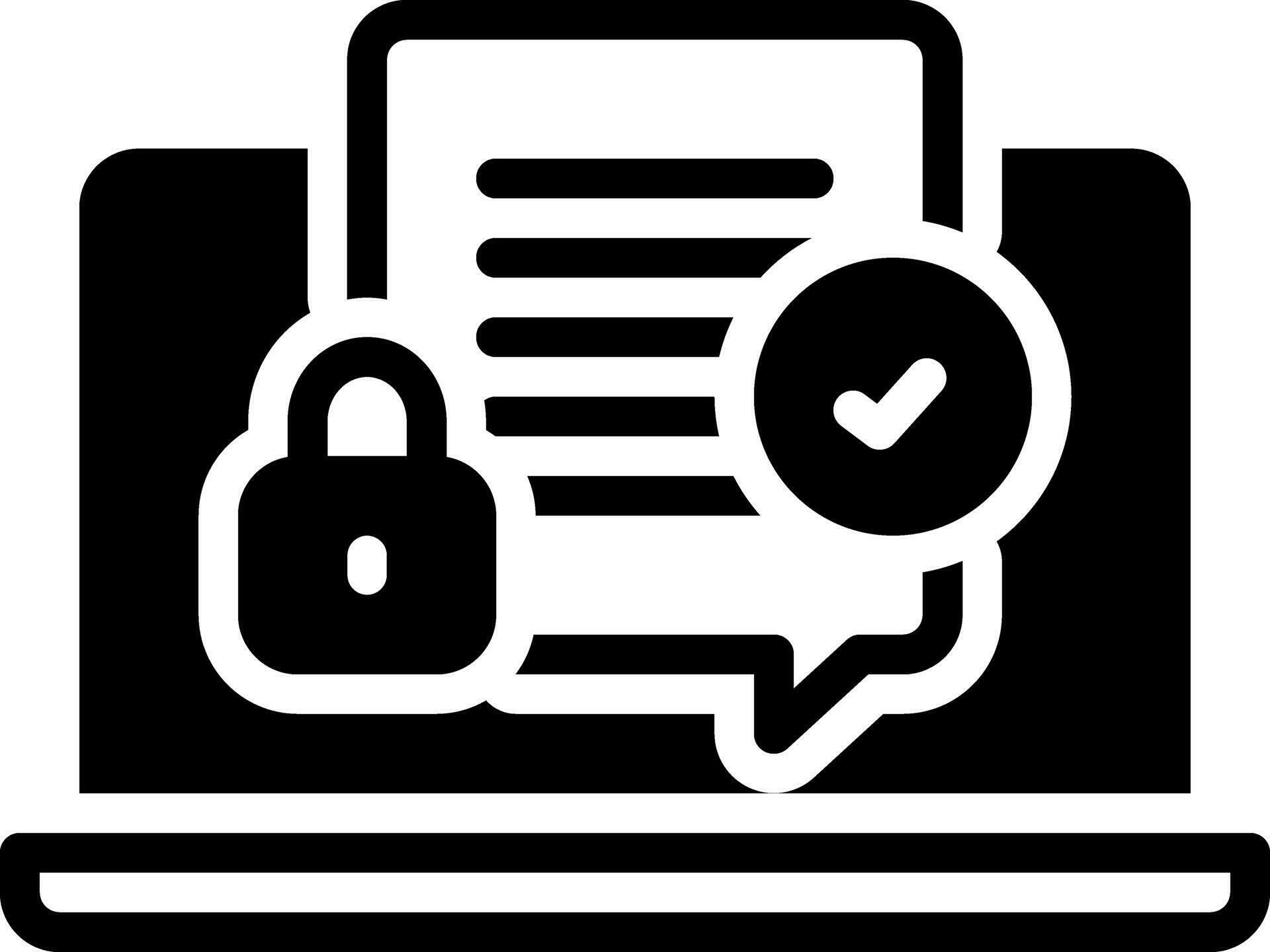 solid icon for secured 35267897 Vector Art at Vecteezy
