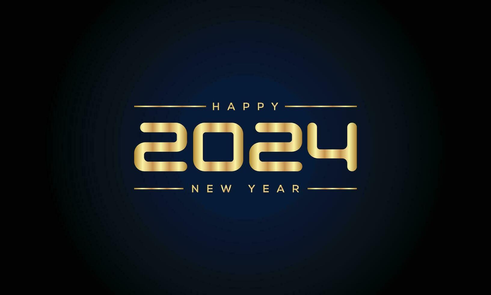 2024 Happy New Year logo design vector. trendy new year 2024 design template. vector