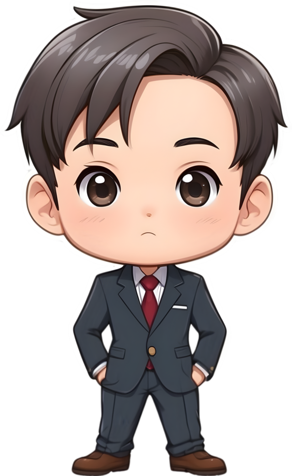 AI generated cartoon character in suit and tie png