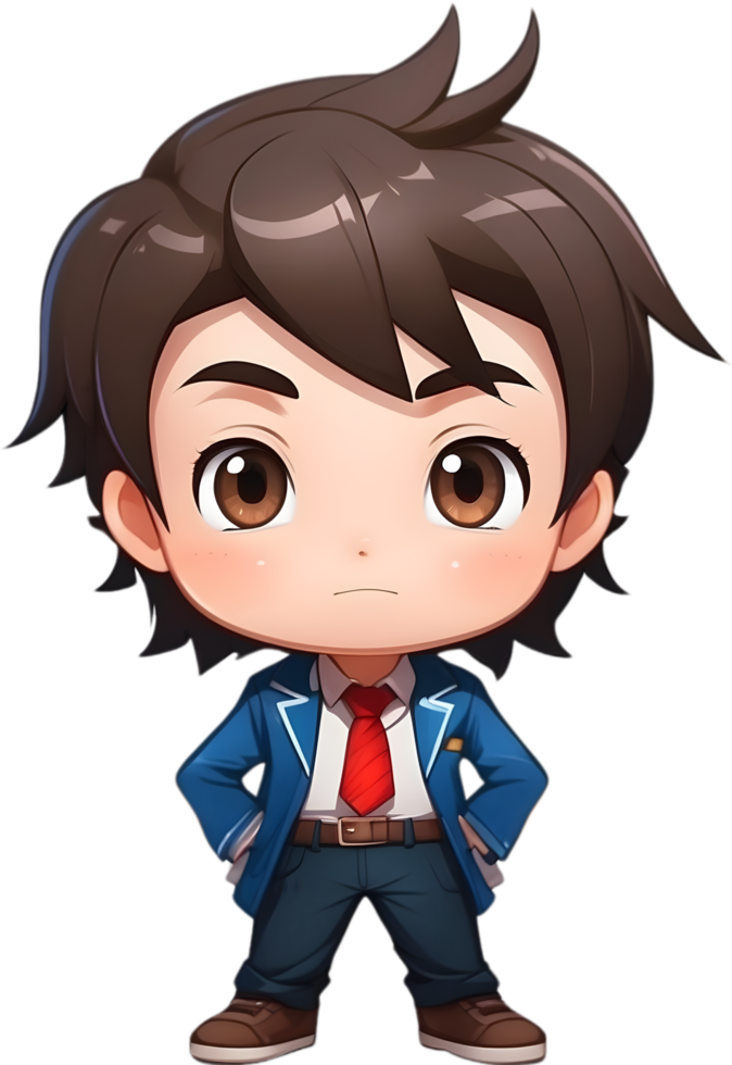 AI generated cartoon character in suit and tie png