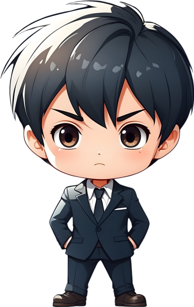 AI generated cartoon character in suit and tie png