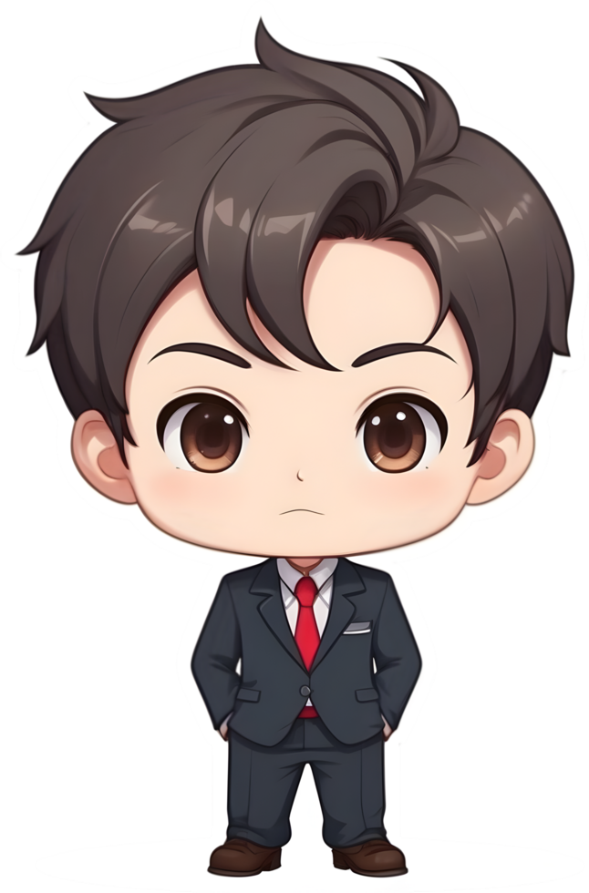 AI generated cartoon character in suit and tie png