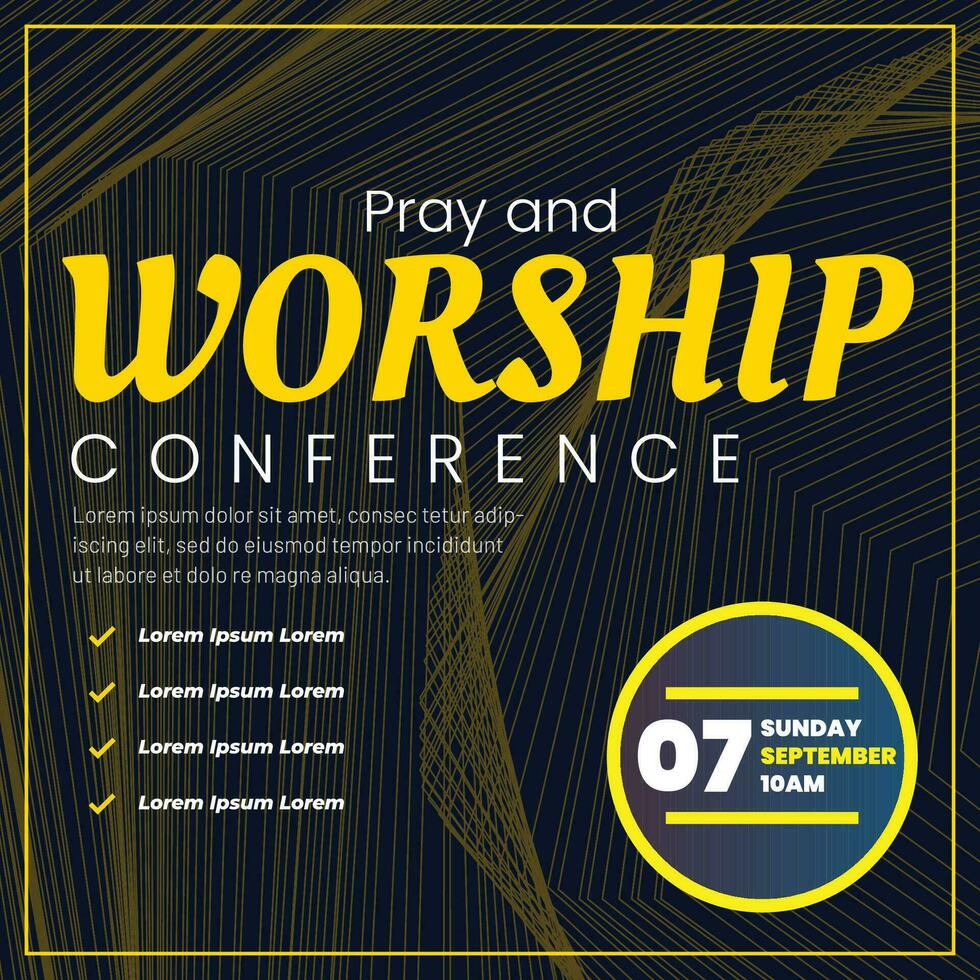 Vector Pray and Worship Conference Future Modern Abstract Background