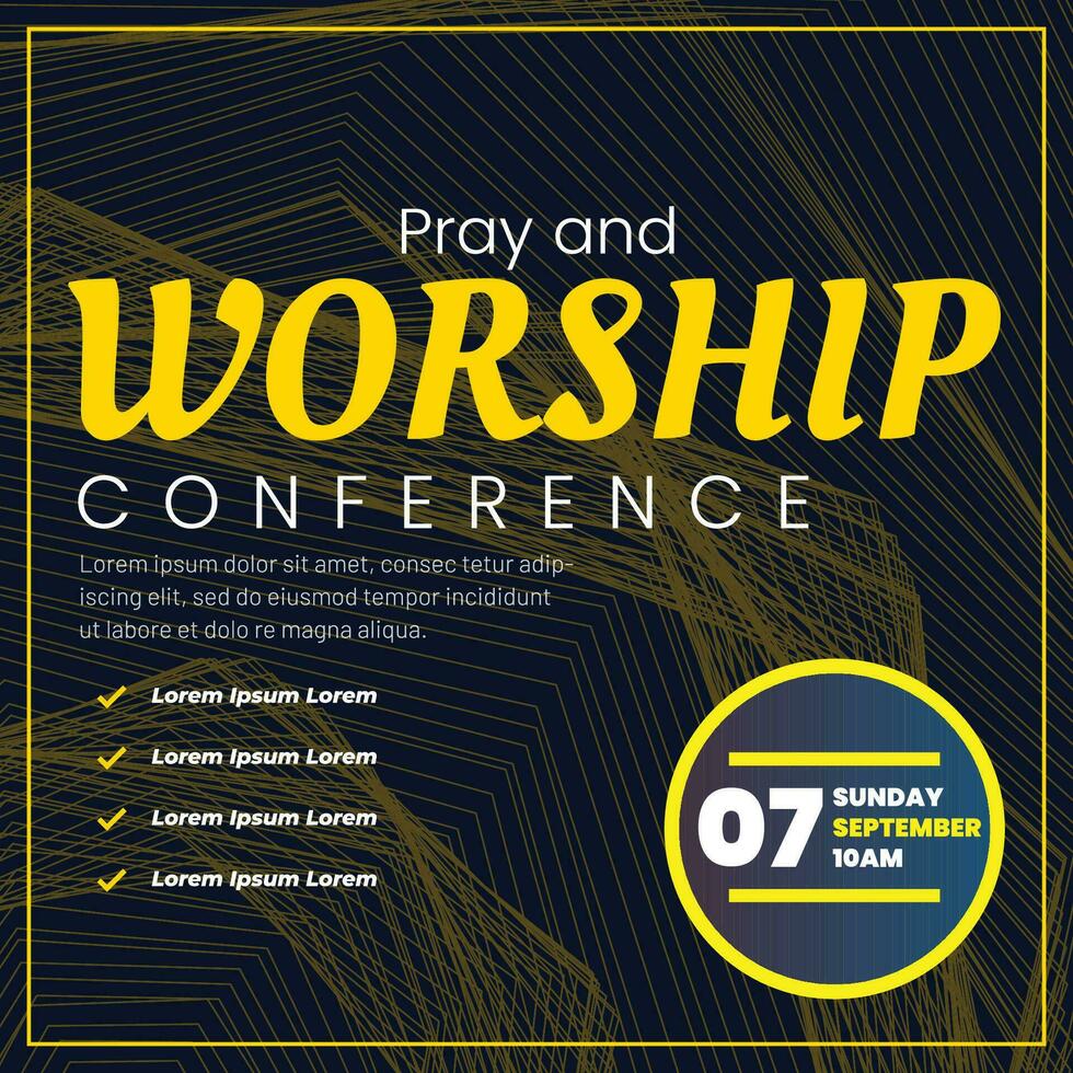 Vector Pray and Worship Conference Future Modern Abstract Background