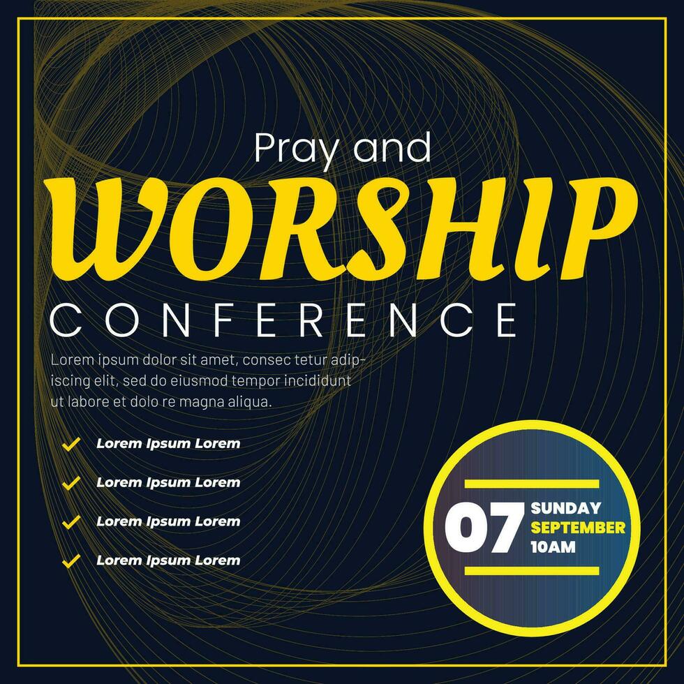 Vector Pray and Worship Conference Future Modern Abstract Background