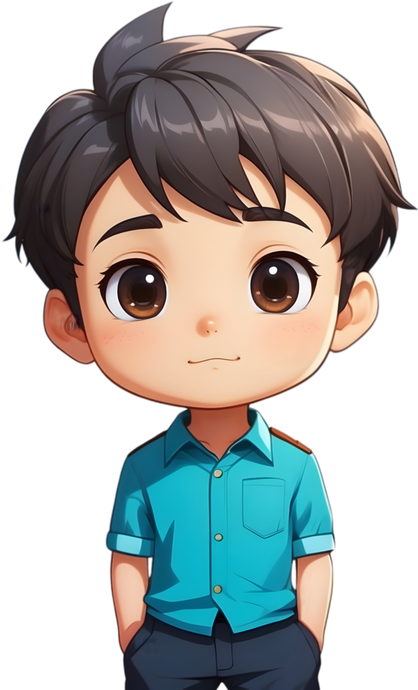 AI generated a cartoon character in a working suit png