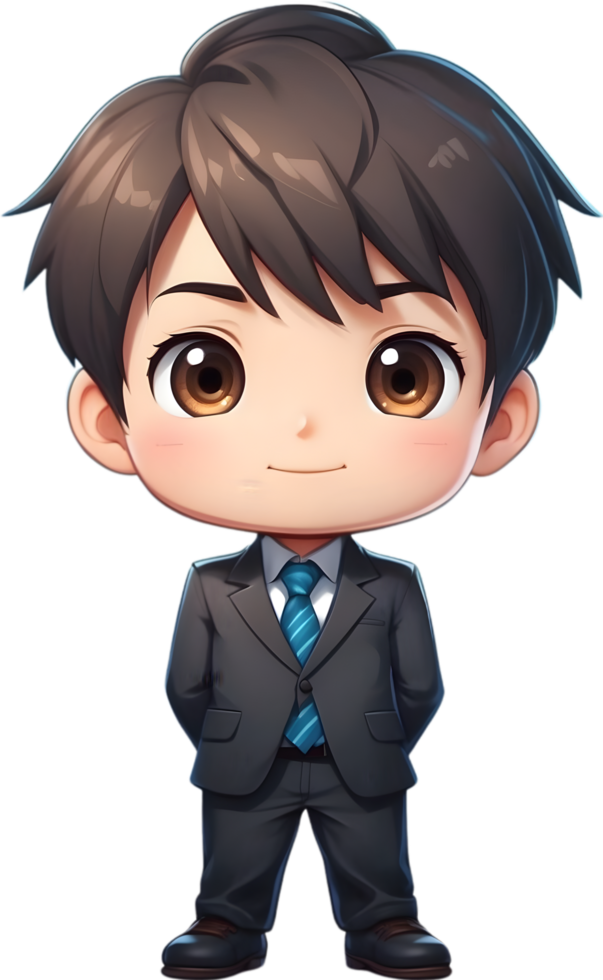 AI generated a cartoon character in a working suit png