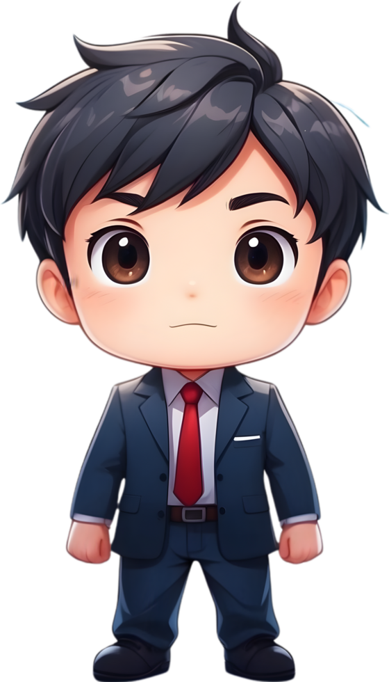 AI generated a cartoon character in a working suit png