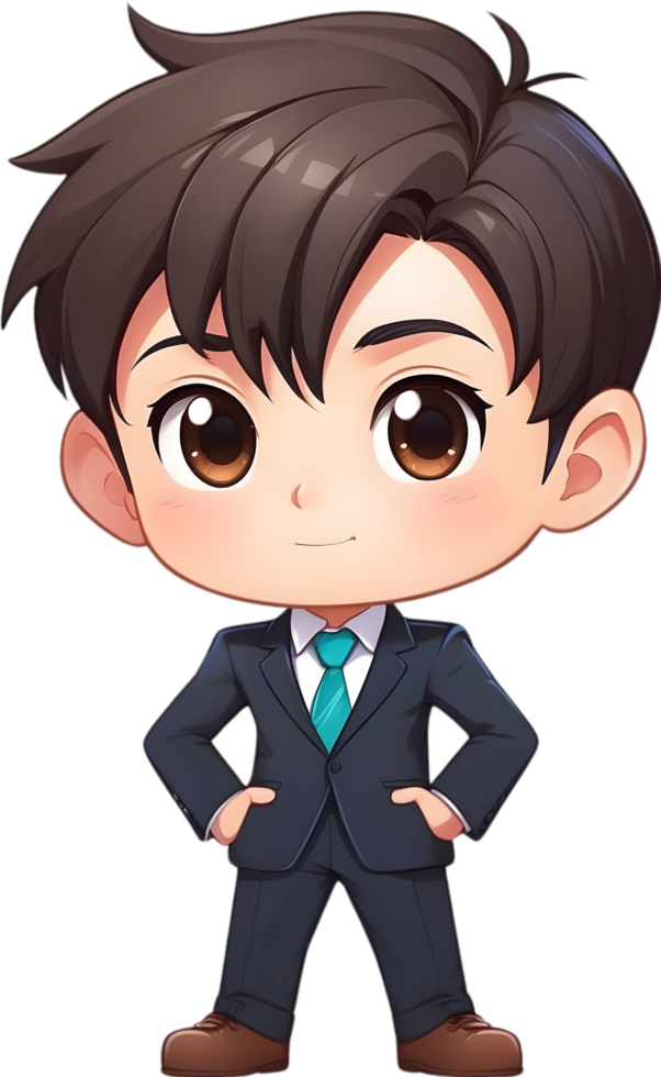 AI generated a cartoon character in a working suit png