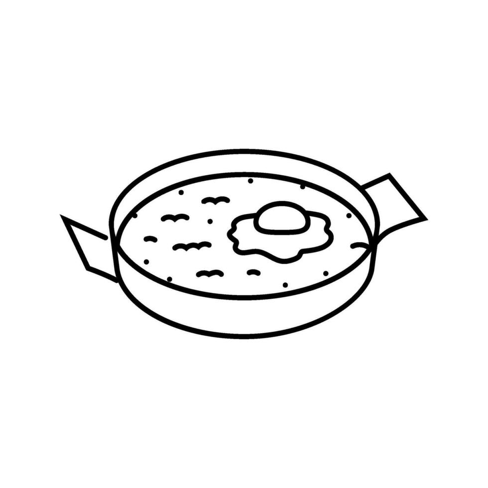 menemen turkish cuisine line icon vector illustration