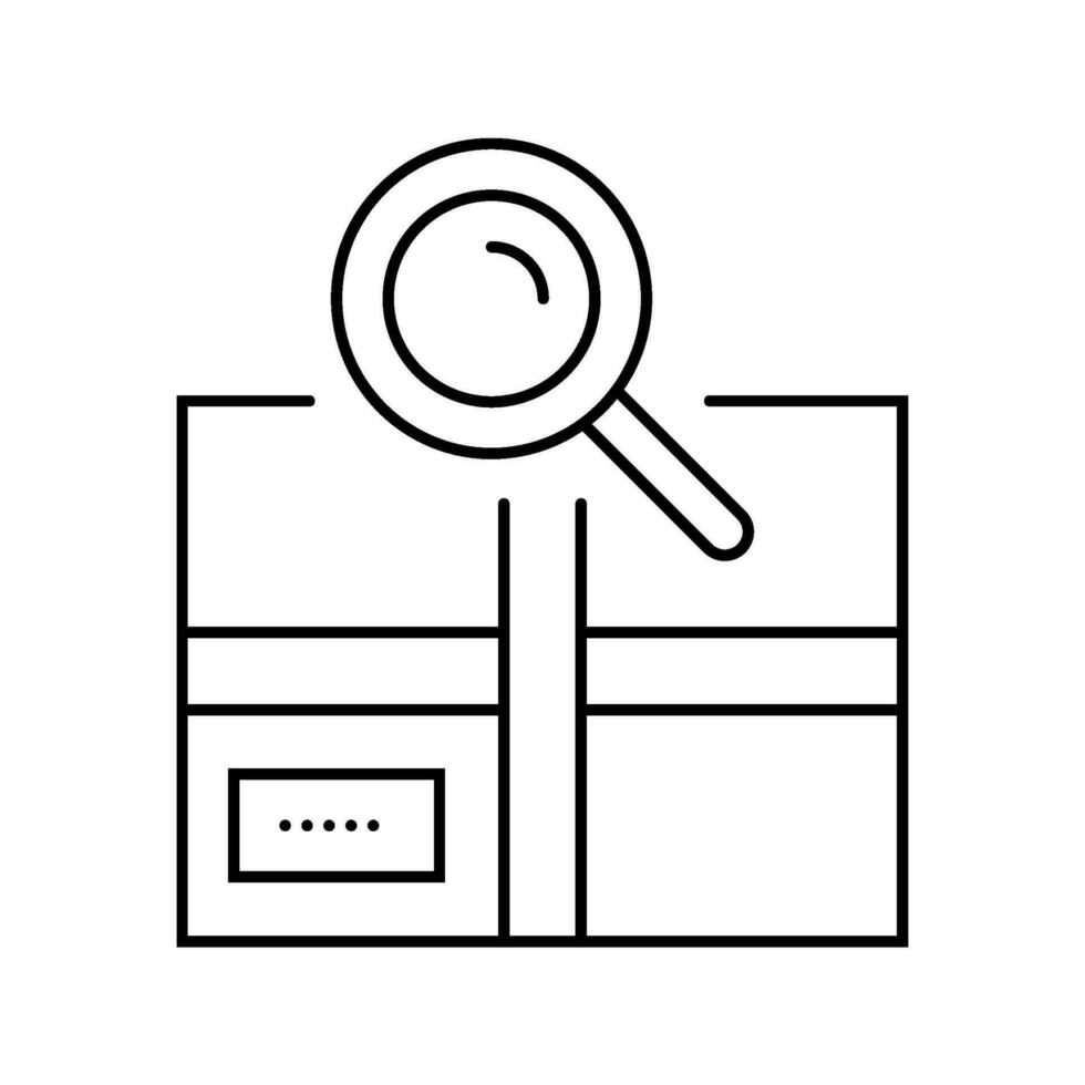 package search magnifying glass line icon vector illustration