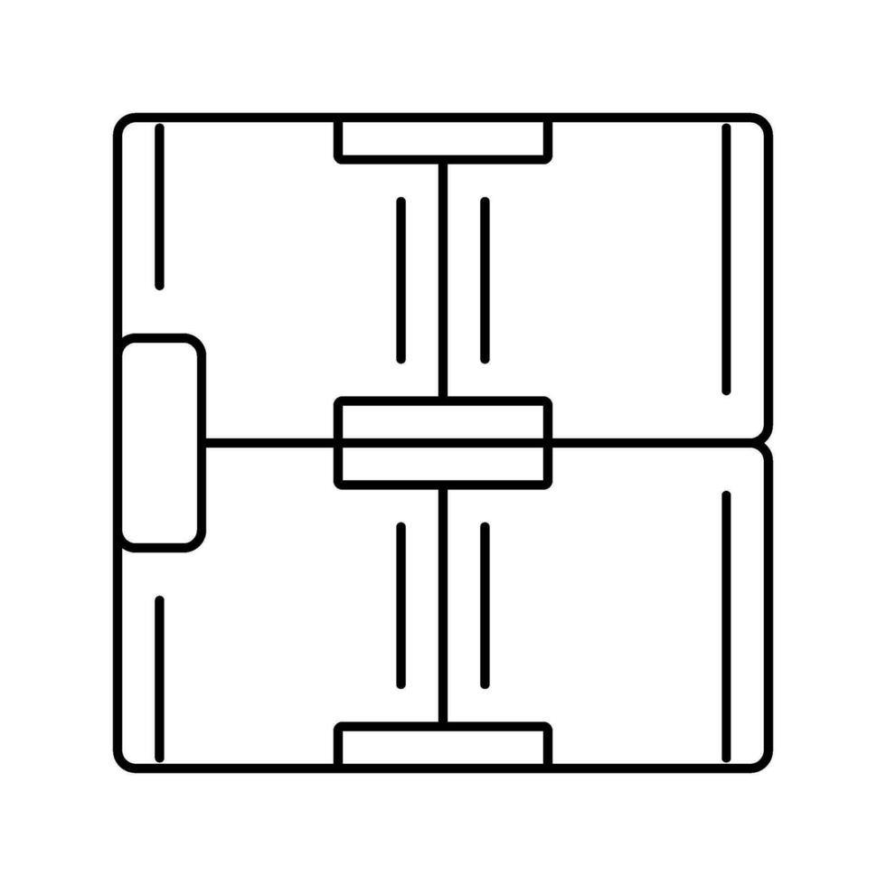infinity cube fidget toy line icon vector illustration