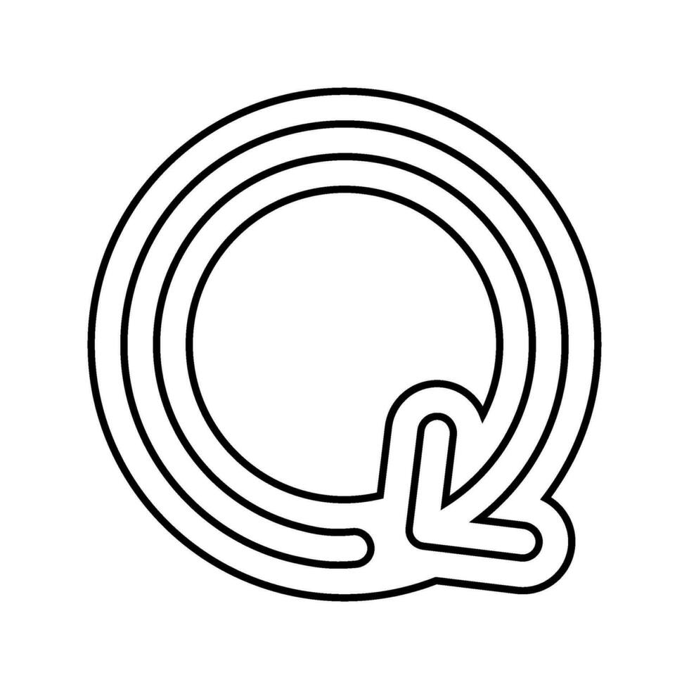 circular arrow cyclic operation line icon vector illustration