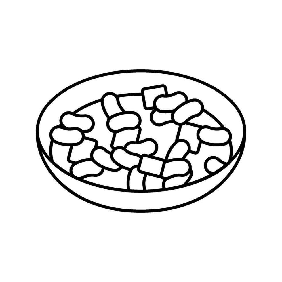 gigantes plaki greek cuisine line icon vector illustration