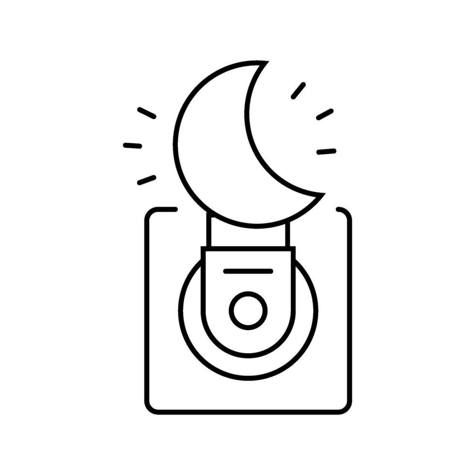 nightlight sleep night line icon vector illustration