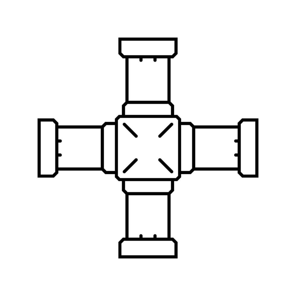 engineering pipeline line icon vector illustration