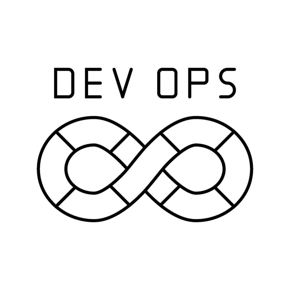 devops software line icon vector illustration