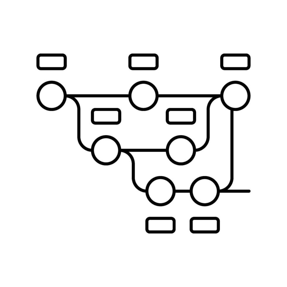 version control software line icon vector illustration