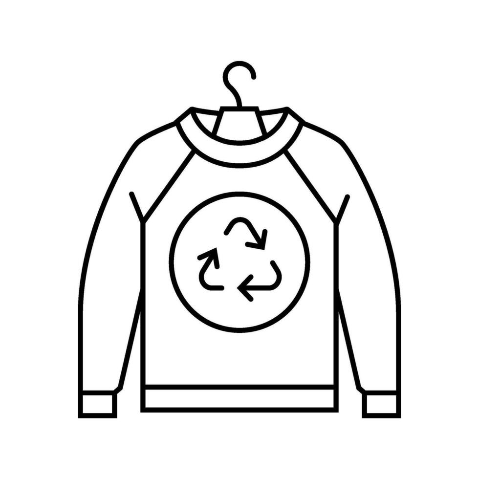 sustainable fashion green living line icon vector illustration
