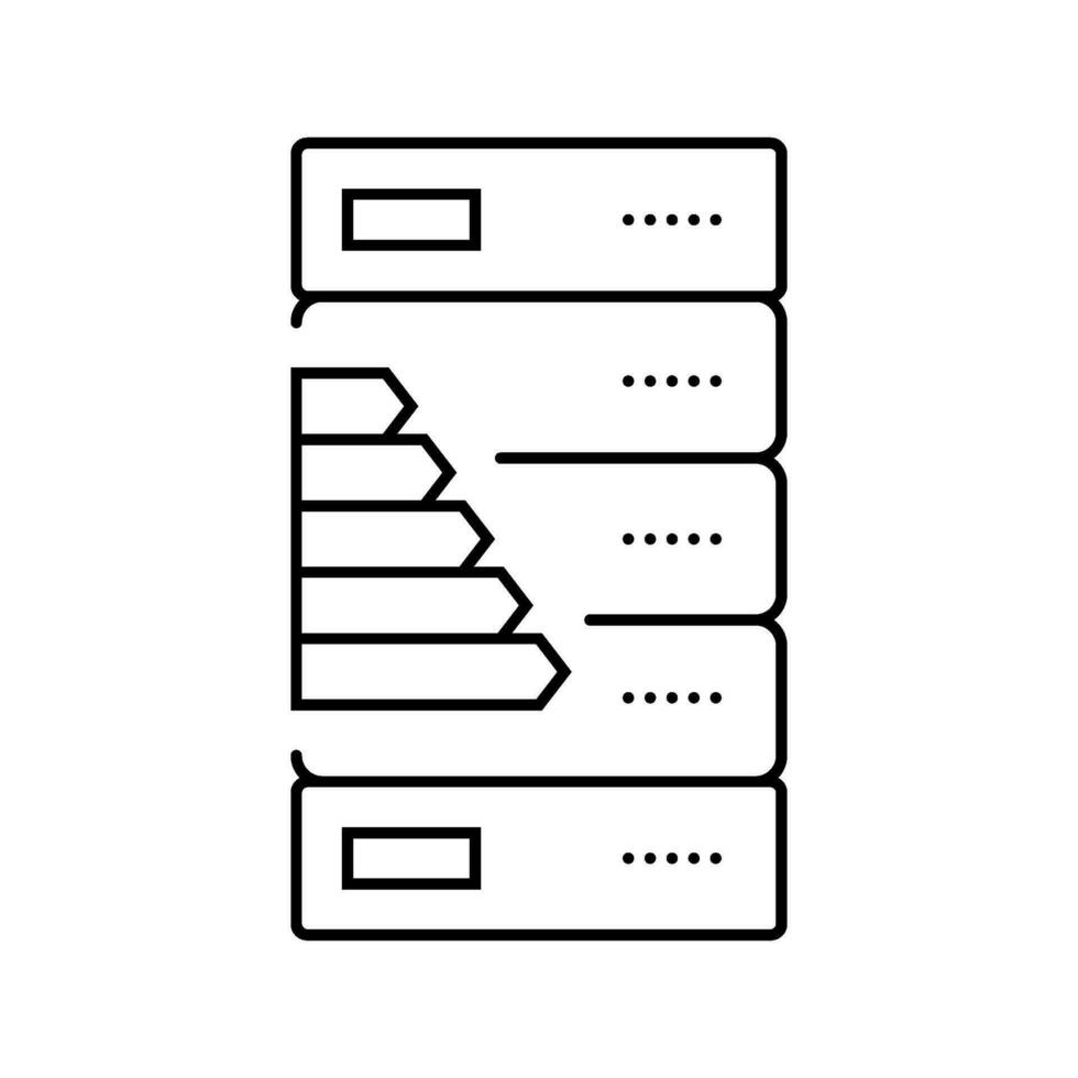 heat pump energy efficient line icon vector illustration