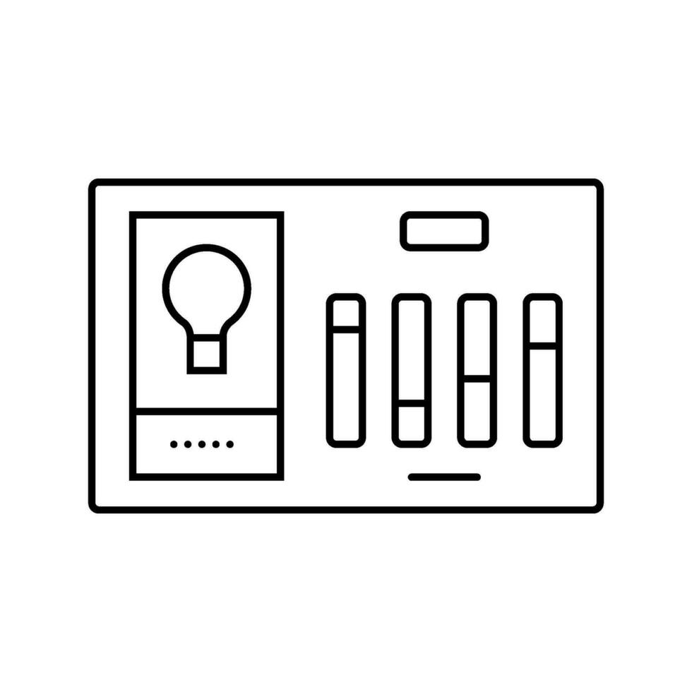 lighting controls efficient line icon vector illustration