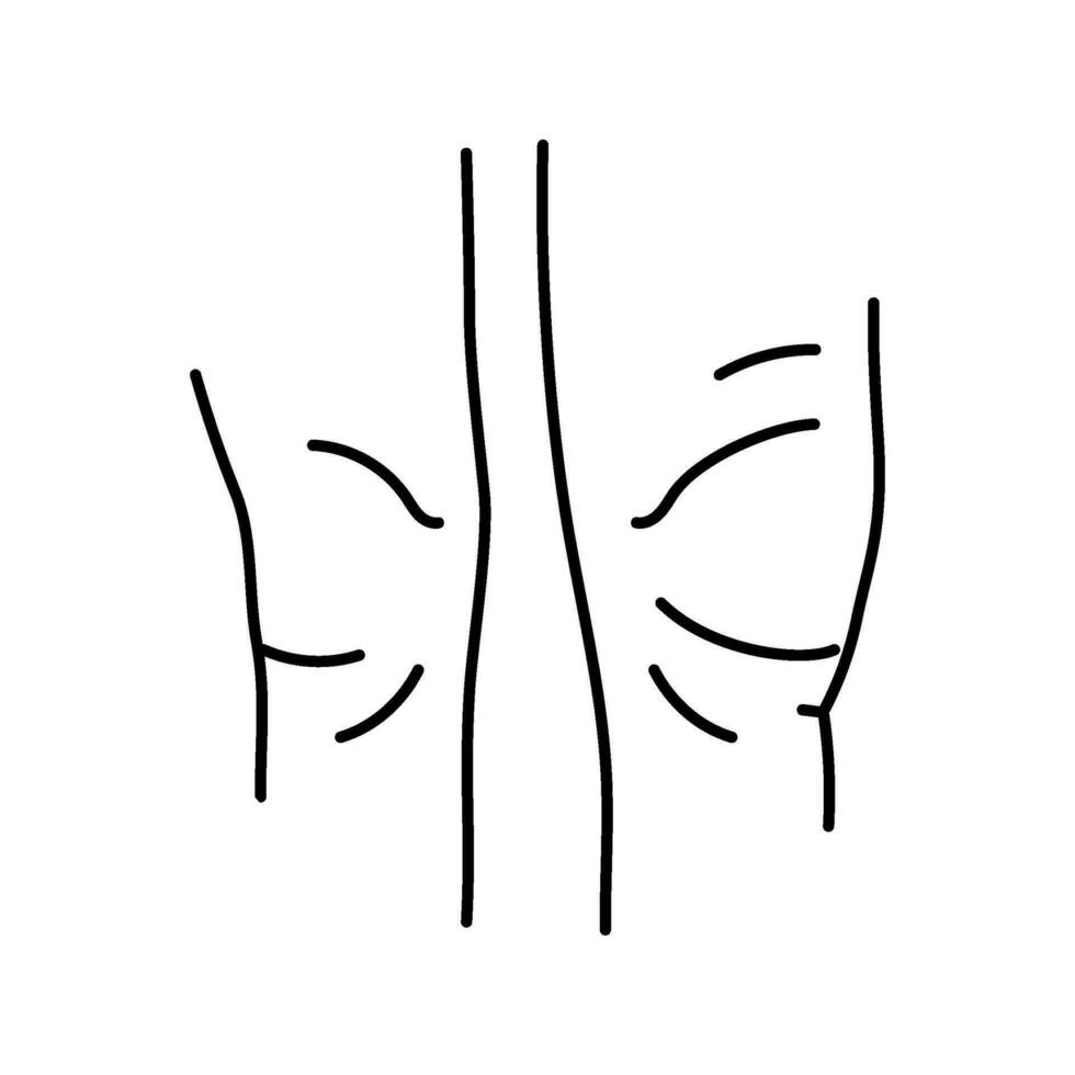 joint swelling disease symptom line icon vector illustration