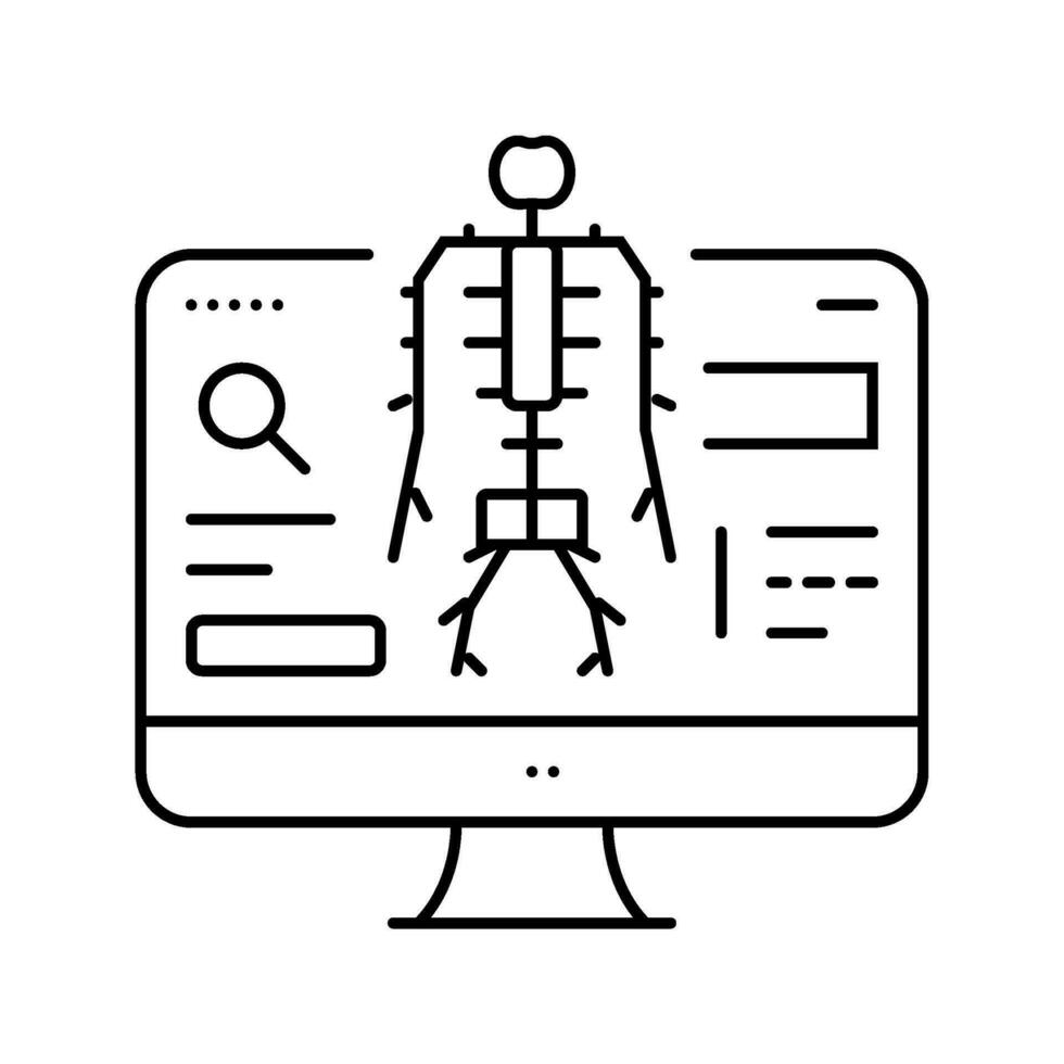 nervous system study neurologist line icon vector illustration