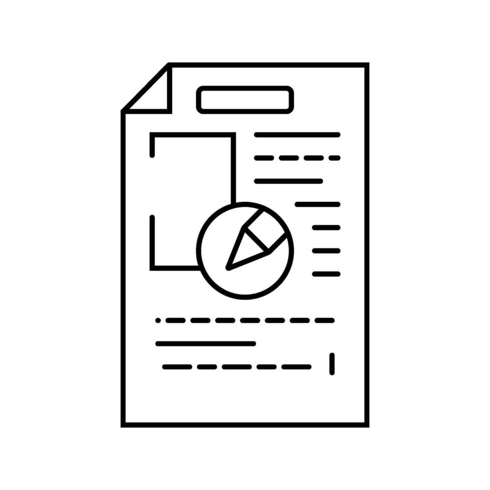 editing content technical writer line icon vector illustration