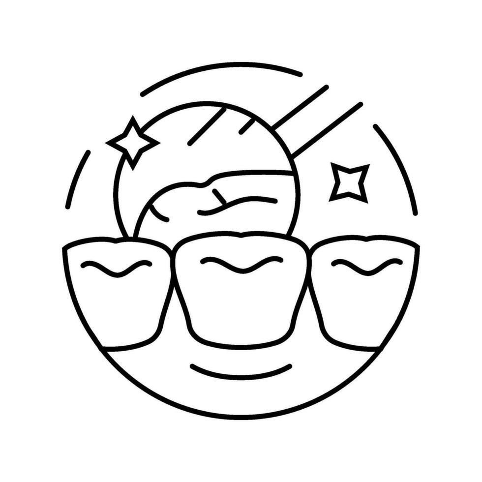 check up dental procedure line icon vector illustration