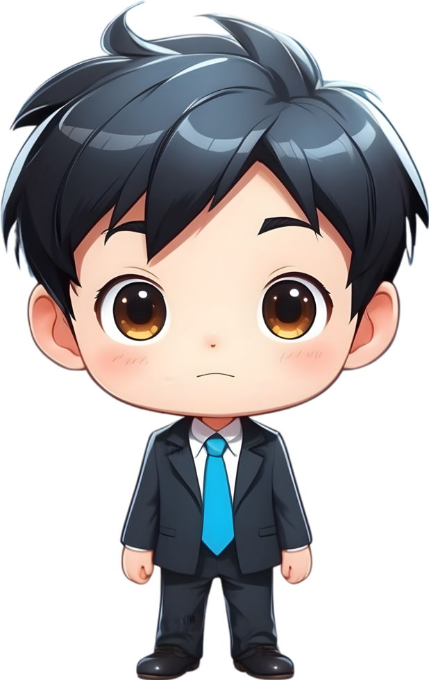 AI generated a cartoon character in a working suit png