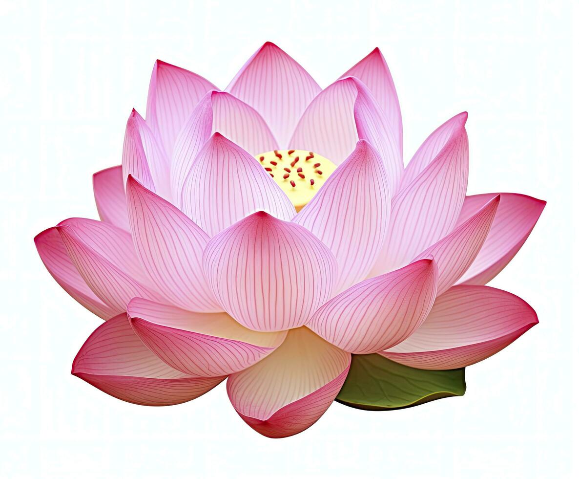AI generated Lotus flower on white background. AI Generated photo