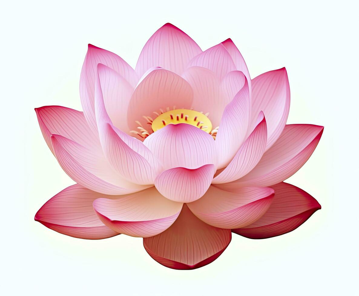 AI generated Lotus flower on white background. AI Generated photo