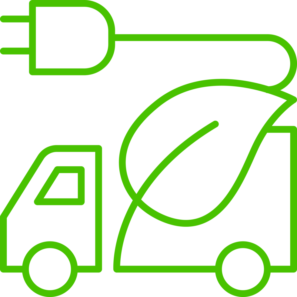 eco friendly truck line icon symbol illustration png