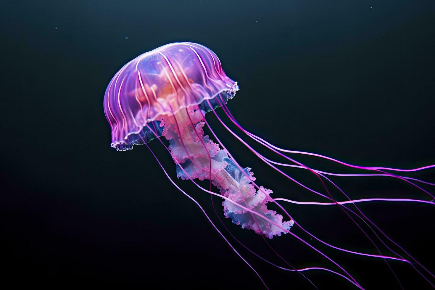 AI generated Mauve stinger purple jellyfish. AI Generated. photo