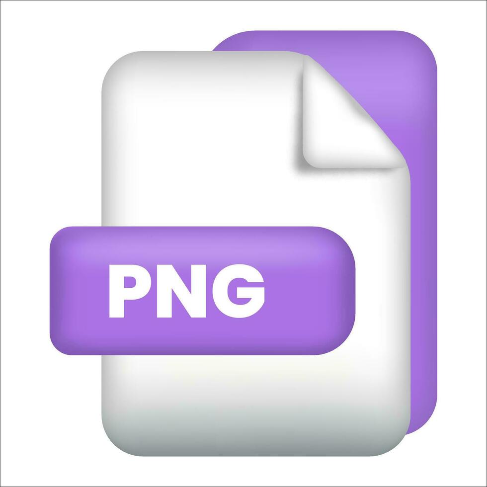 PNG file format icon. PNG file format 3d render icon with ...