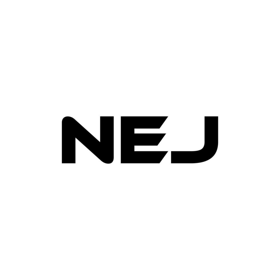 NEJ Letter Logo Design, Inspiration for a Unique Identity. Modern Elegance and Creative Design. Watermark Your Success with the Striking this Logo. vector