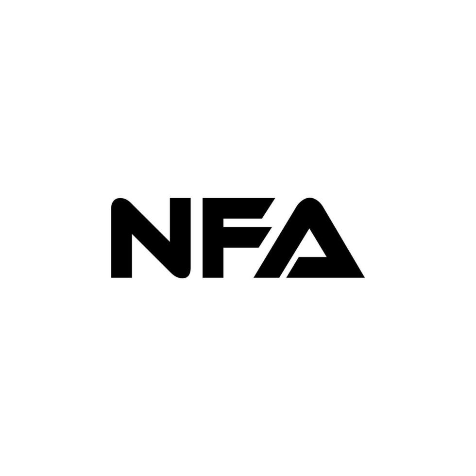 nfa letra logo diseño, inspiración para un único identidad. moderno elegancia y creativo diseño. filigrana tu éxito con el sorprendentes esta logo. vector