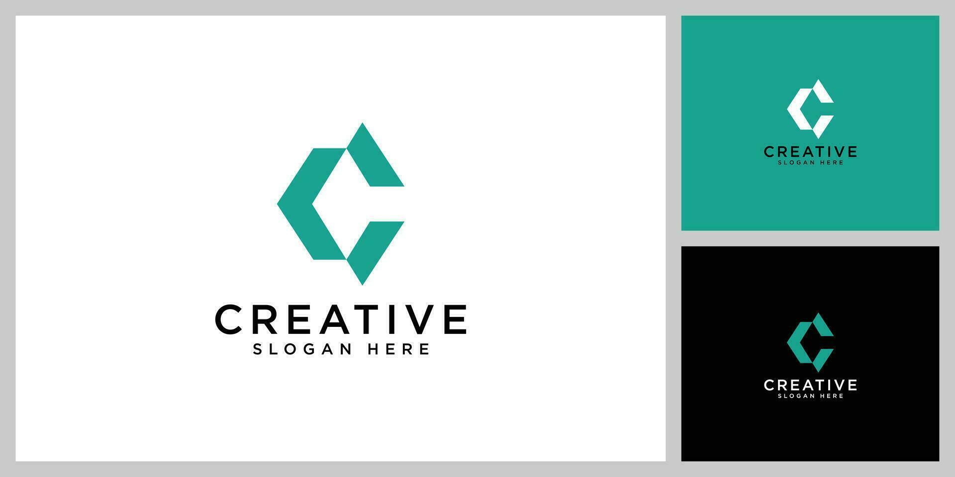 c letter vector design template