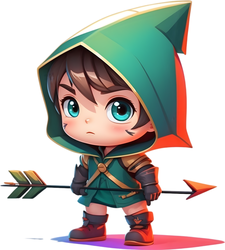 AI generated an animated character with a  arrow png