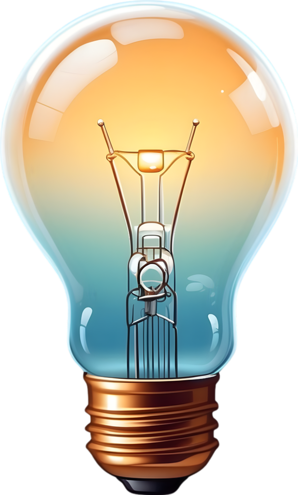 AI generated a cartoon light bulb ai generative png