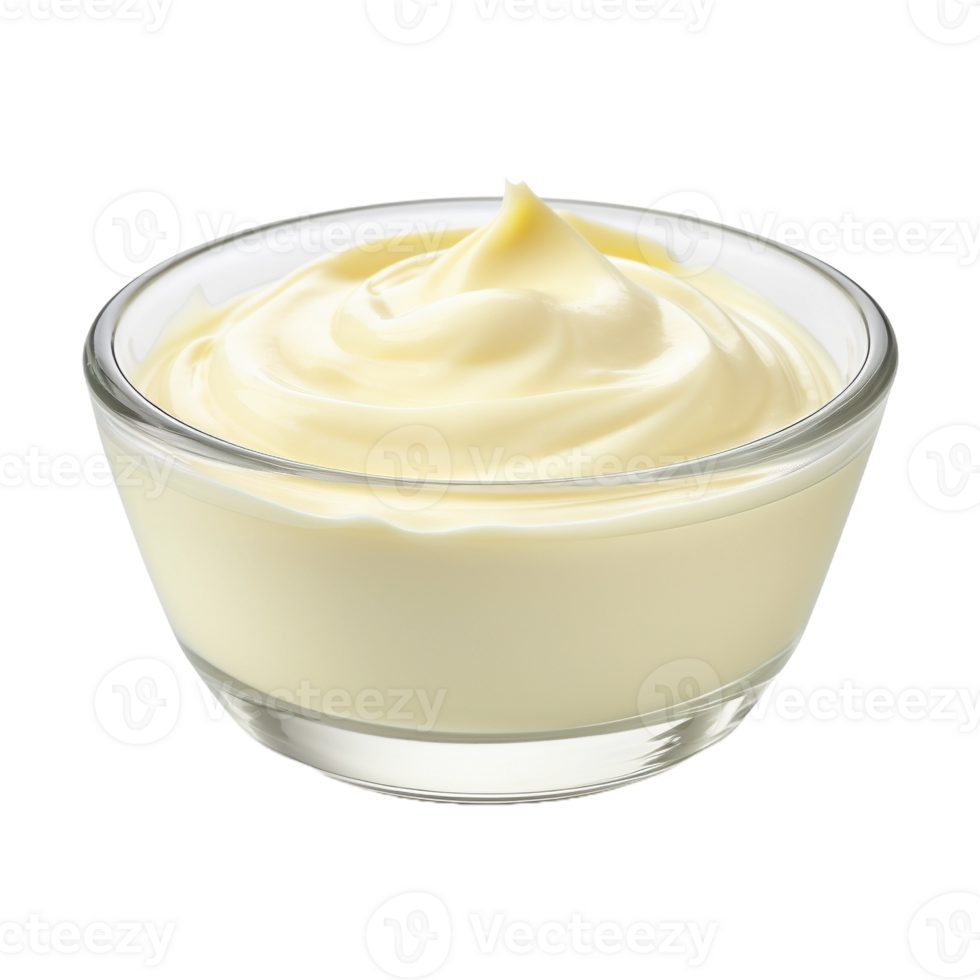 AI generated Cream in a Bowl on Transparent Background - Ai Generated png
