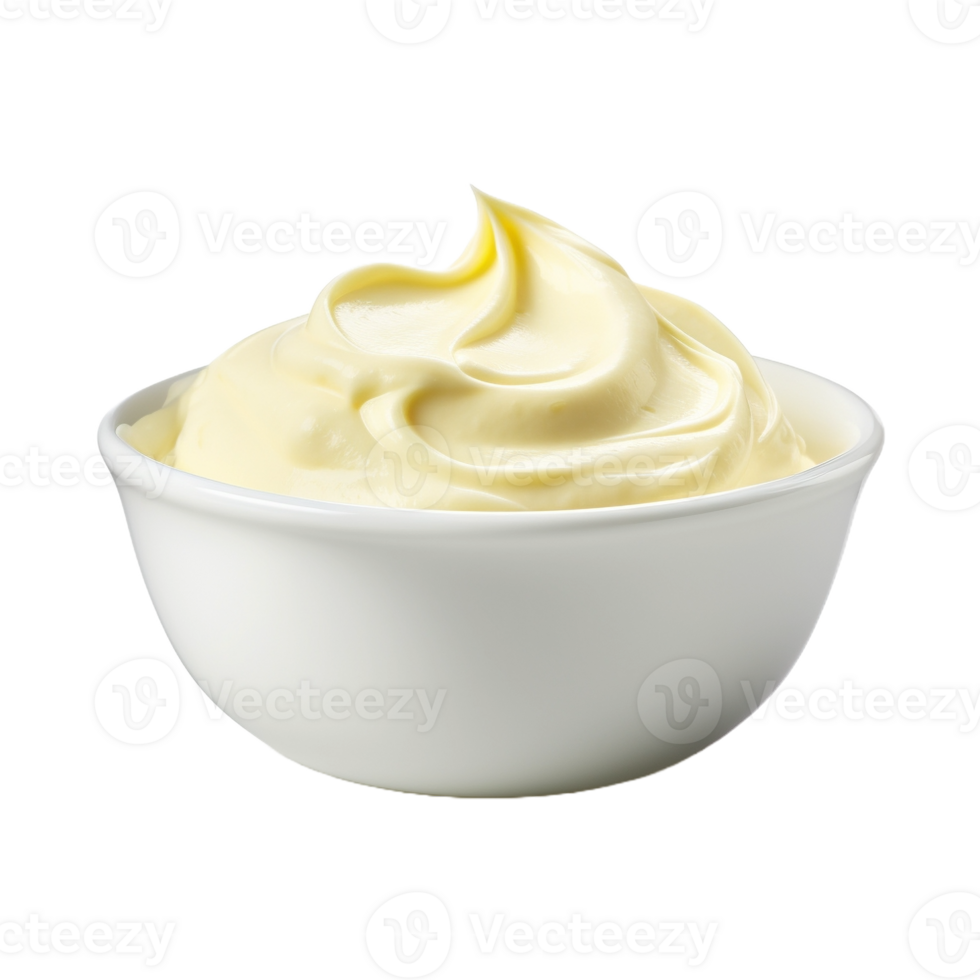 AI generated Cream in a Bowl on Transparent Background - Ai Generated png