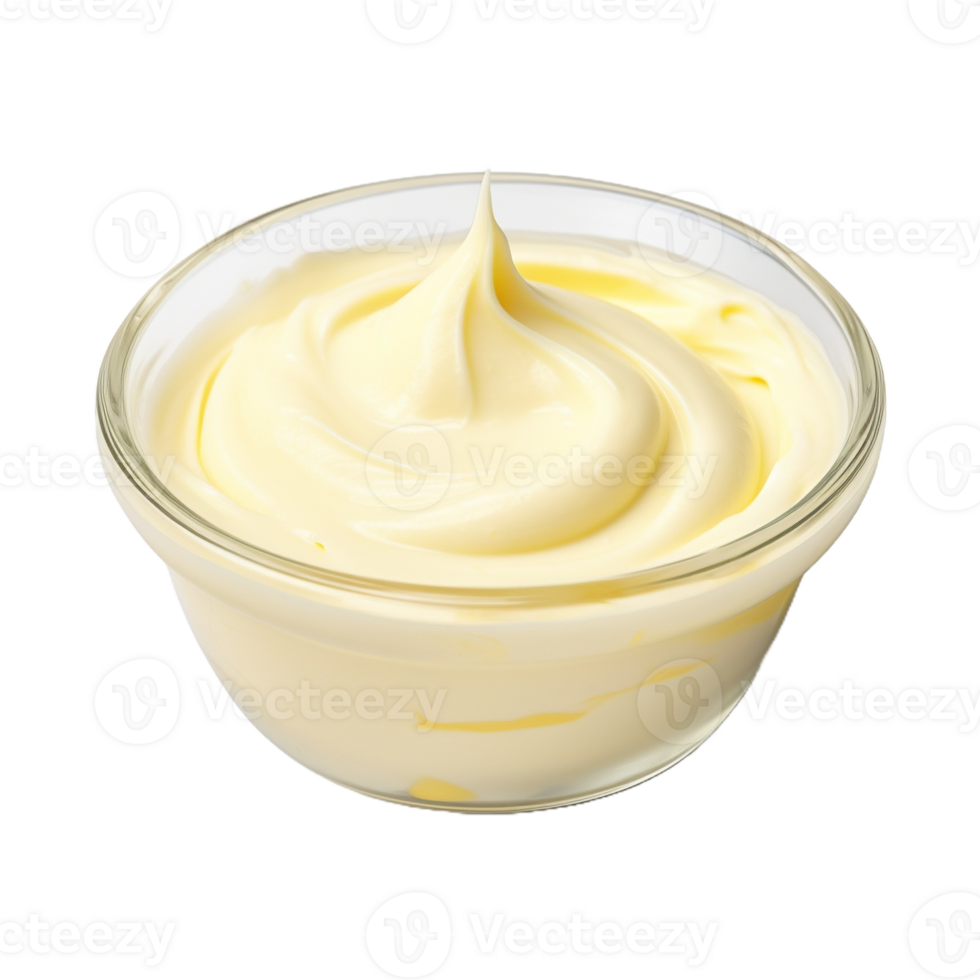 AI generated Cream in a Bowl on Transparent Background - Ai Generated png
