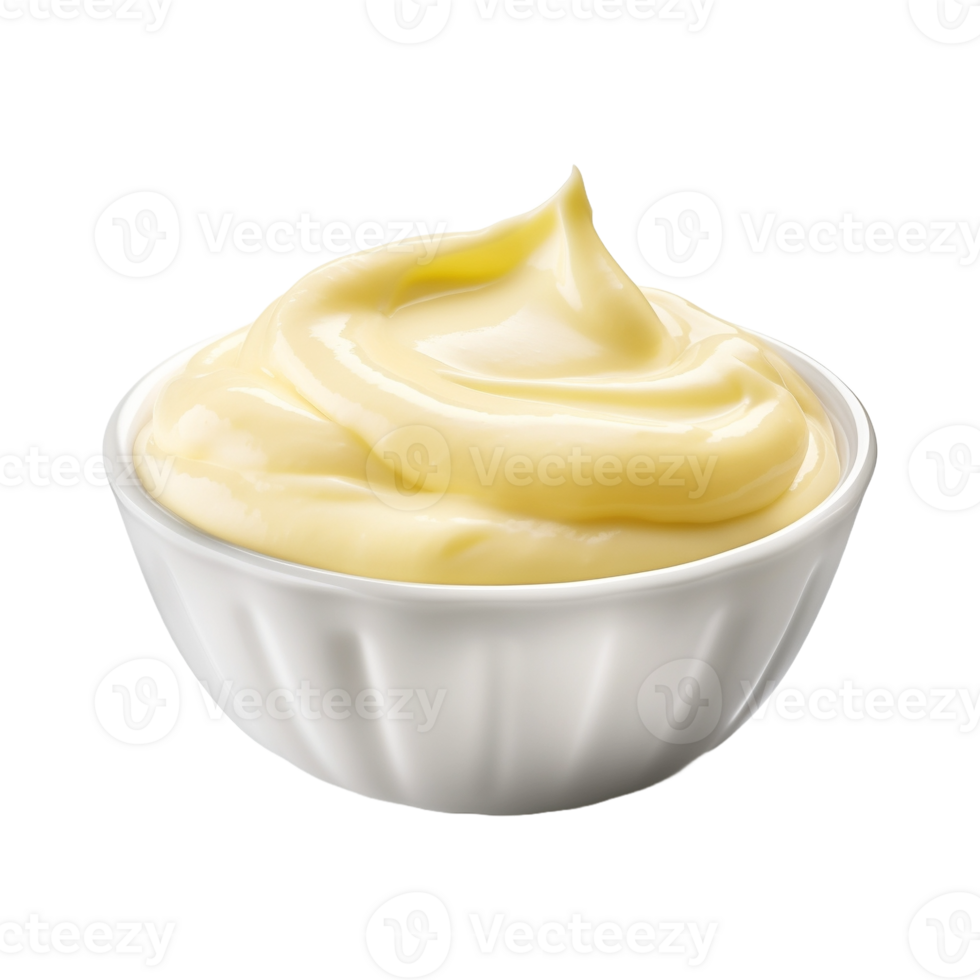 AI generated Cream in a Bowl on Transparent Background - Ai Generated png