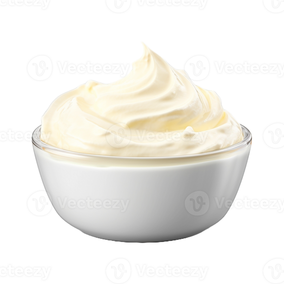 AI generated Cream in a Bowl on Transparent Background - Ai Generated png