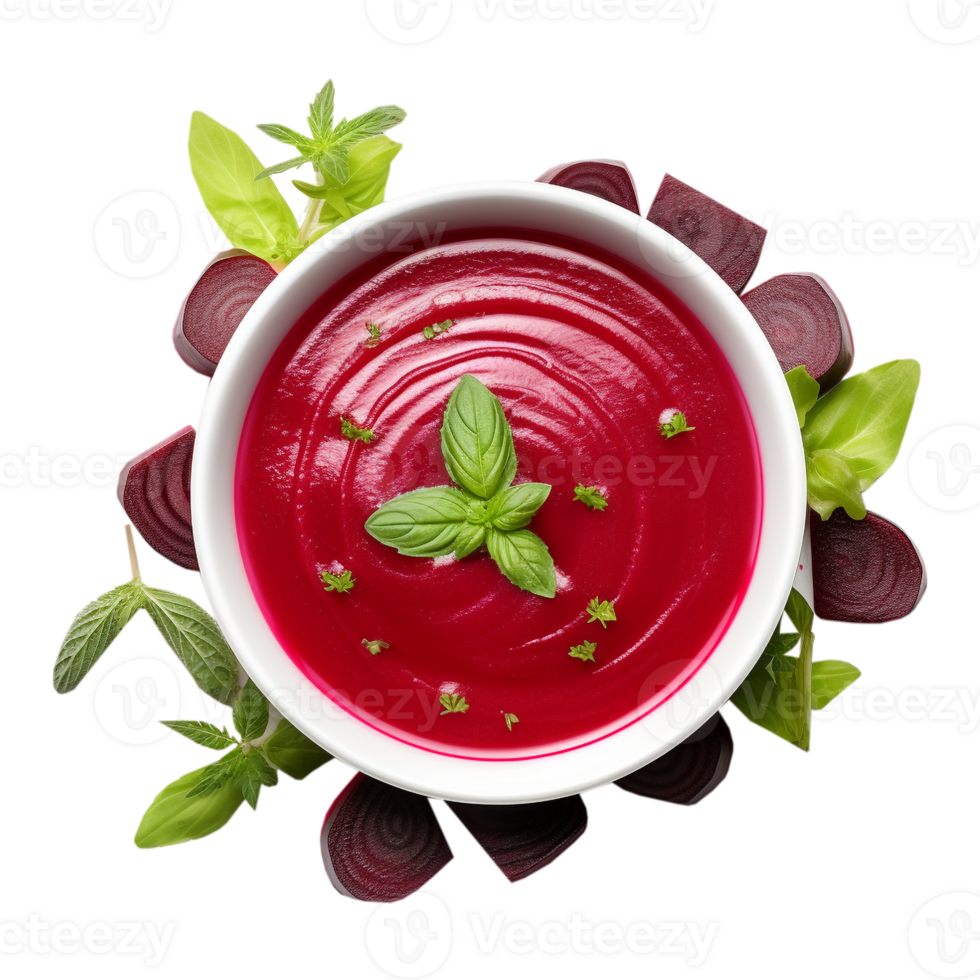 AI generated Red Tomato Soup in a Bowl on Transparent Background - Ai Generated png